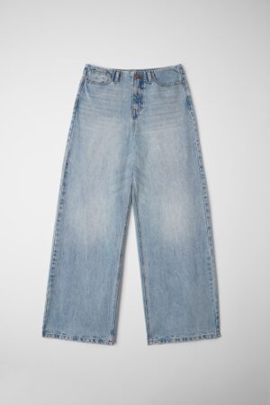 High-Rise Straight-Leg Light Wash Jeans