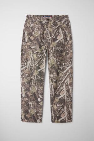 Camouflage Print Straight-Leg Jeans